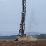 Aktivitas pemadatan lahan pembangunan pabrik PT Wankai di Kawasan Industri Krakatau Cilegon