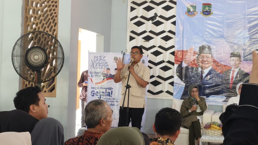 Andra Soni menghadiri Cek Kesehatan Gratis di Cilegon