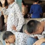 Siswa SMK Madinatul Hadid Cilegon terpapar gas air mata saat latihan dalmas Polres Cilegon